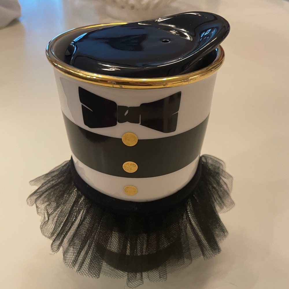 Vintage Starbucks 2013 Alice+Olivia Ceramic Tuxedo Tumbler 12oz